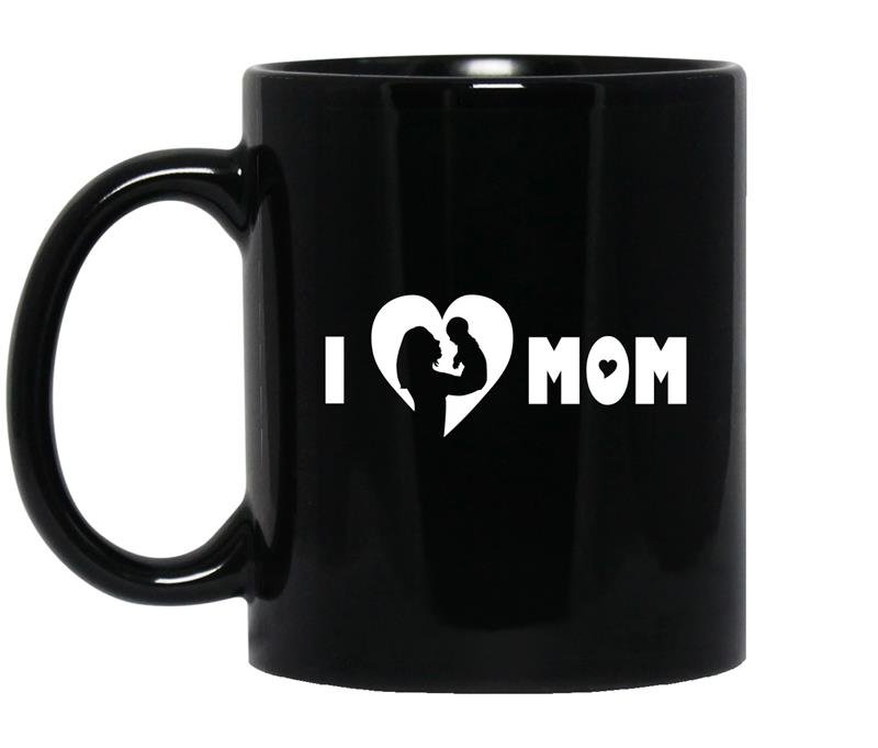 I love mom Coffee Mug_Black Mother's day gift