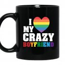 I love my crazy boyfriend LGBT Gay Coffee Mug_Black