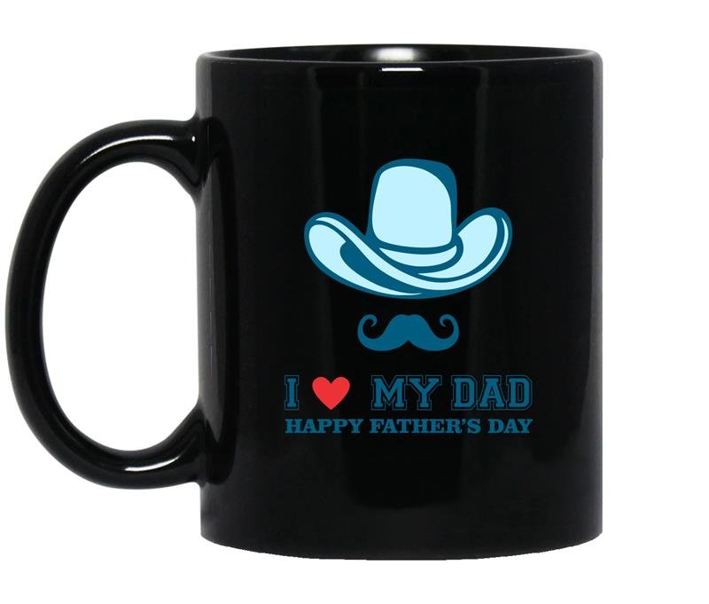 I love my dad Father's day gift coffee Mug_Black