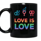 Love is love LGBT coffee Mug_Black Gay Lesbian Bisexual Transgender