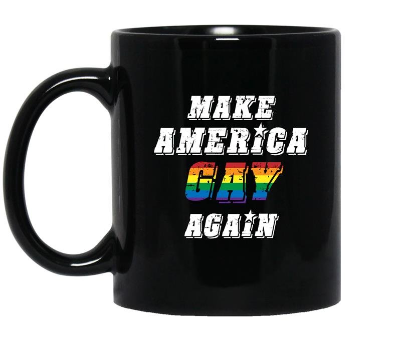 Make America gay again LGBT Coffee Mug_Black