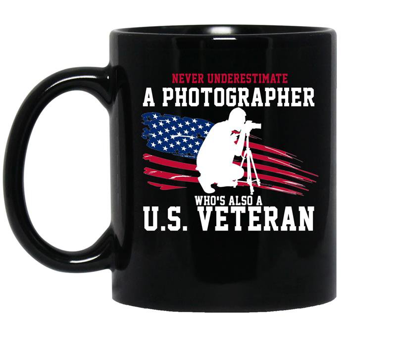Never underestimate a photographer whos also a US veteran Coffee Mug_Black