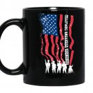Remember everyone deployed american flag-veteran Coffee Mug_Black