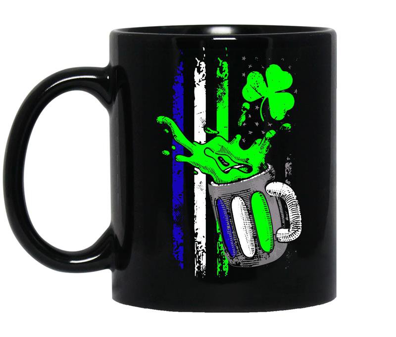 St patrick's day beer flag Coffee Mug_Black