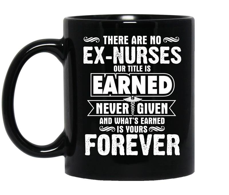 The title nurse is forever-nursing school coffee Mug_Black