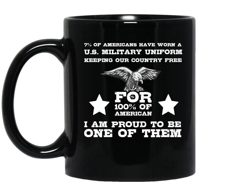 US military keeping our country free for 100% of american Coffee Mug_Black