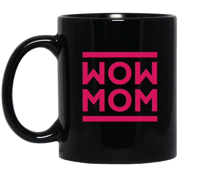 Wow-mom coffee Mug_Black mother's day gift