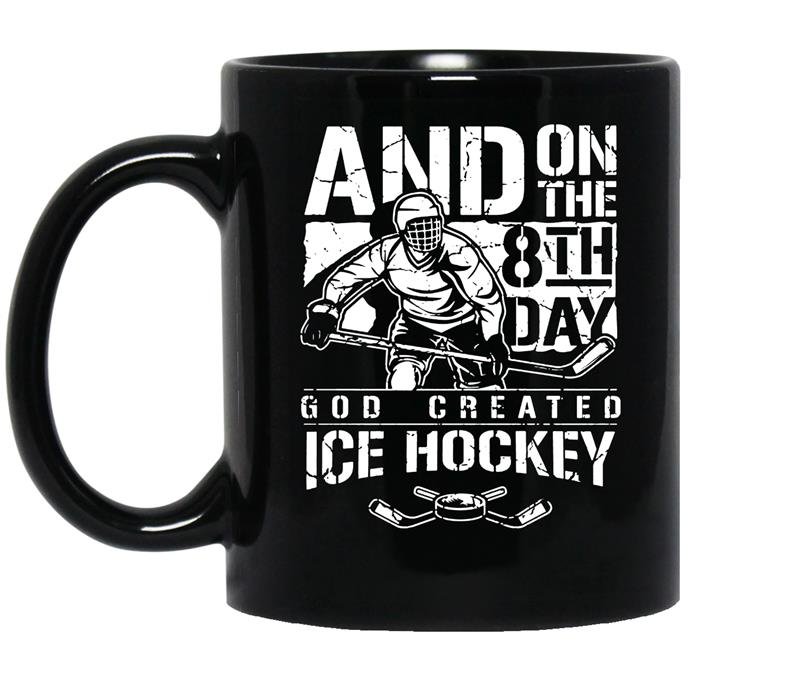 And on the 8th day god created ice hokey coffee Mug_Black