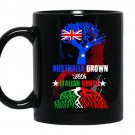 Australia grown with italian roots Coffee Mug_Black