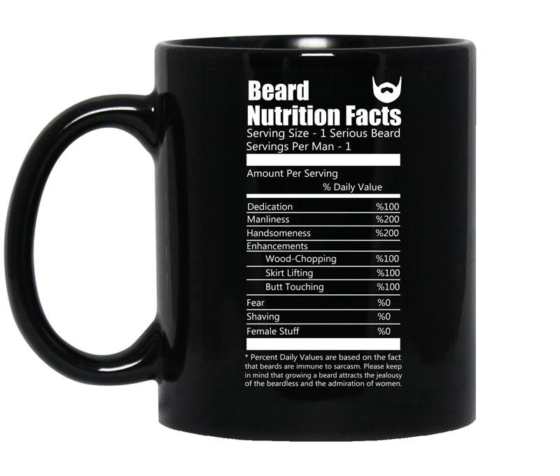 Beard nutrition facts coffee Mug_Black