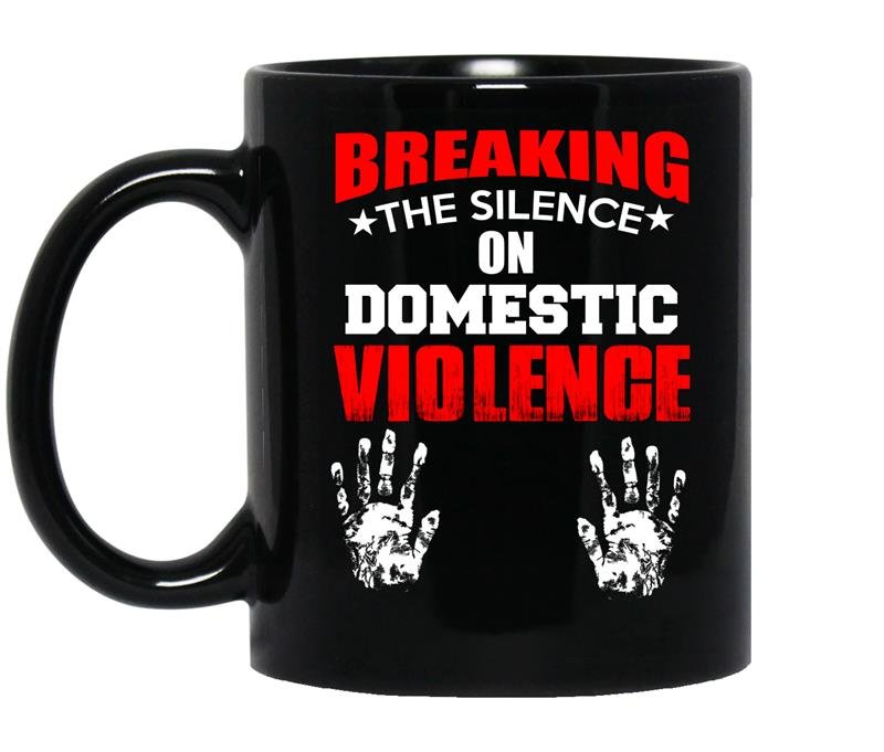 Breaking the silence on domestic violence coffee Mug_Black
