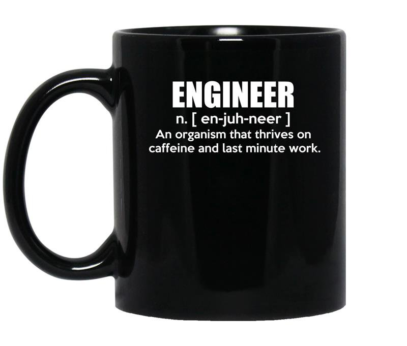 Engineer an organism that thrives on caffeine and last minute work Coffee Mug_Black