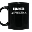 Engineer an organism that thrives on caffeine and last minute work Coffee Mug_Black