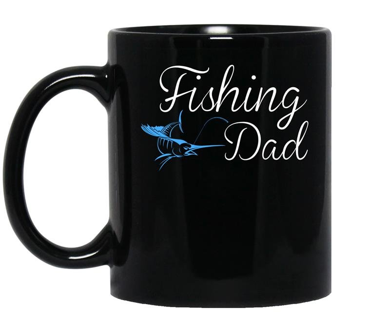 Fishing dad fathers day coffee Mug_Black