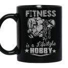 Fitness is a lifestyle hobby coffee Mug_Black