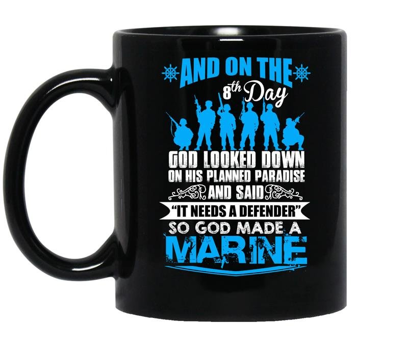 God made a marine coffee Mug_Black