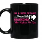 Grandma who refuses to age coffee Mug_Black