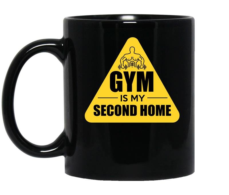 Gym is my second home Coffee Mug_Black