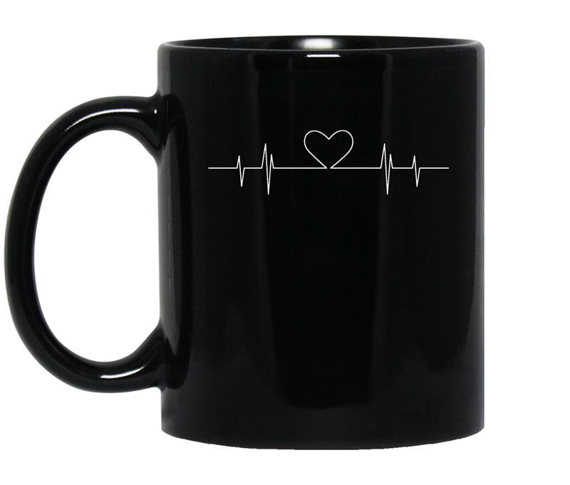Heart beat Coffee Mug_Black