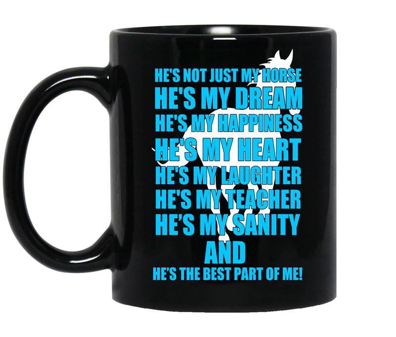Hes not just my horse Coffee Mug_Black