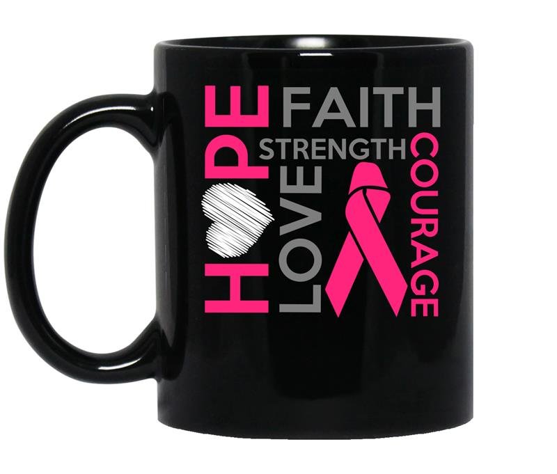 Hope faith strength love courage coffee Mug_Black