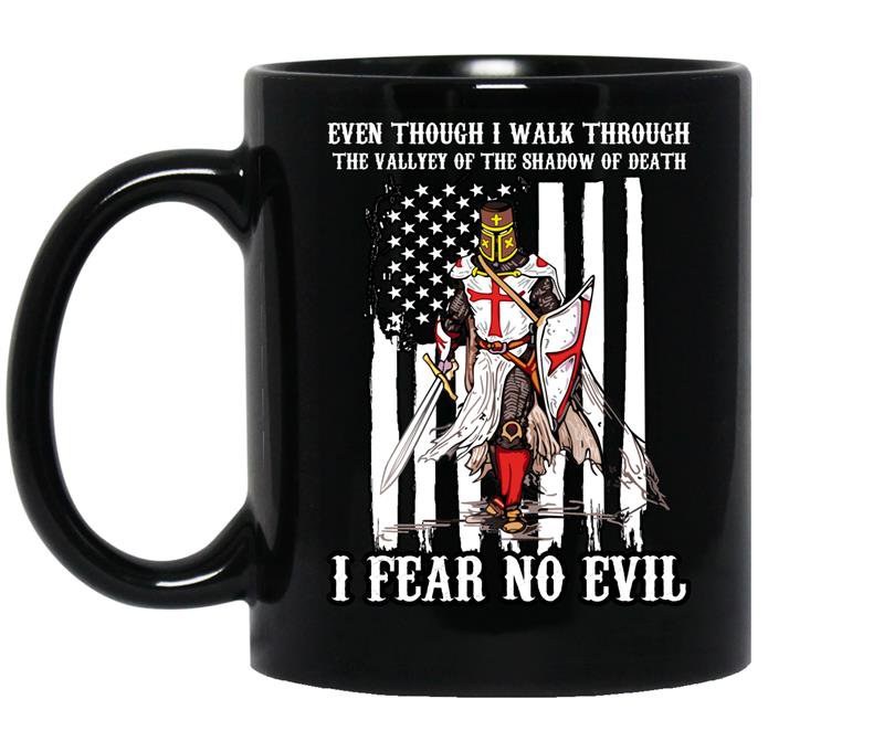 I fear no evil the crusader coffee Mug_Black