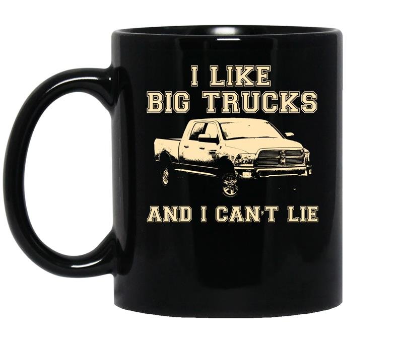 I like big trucks and i cant lie coffee Mug_Black