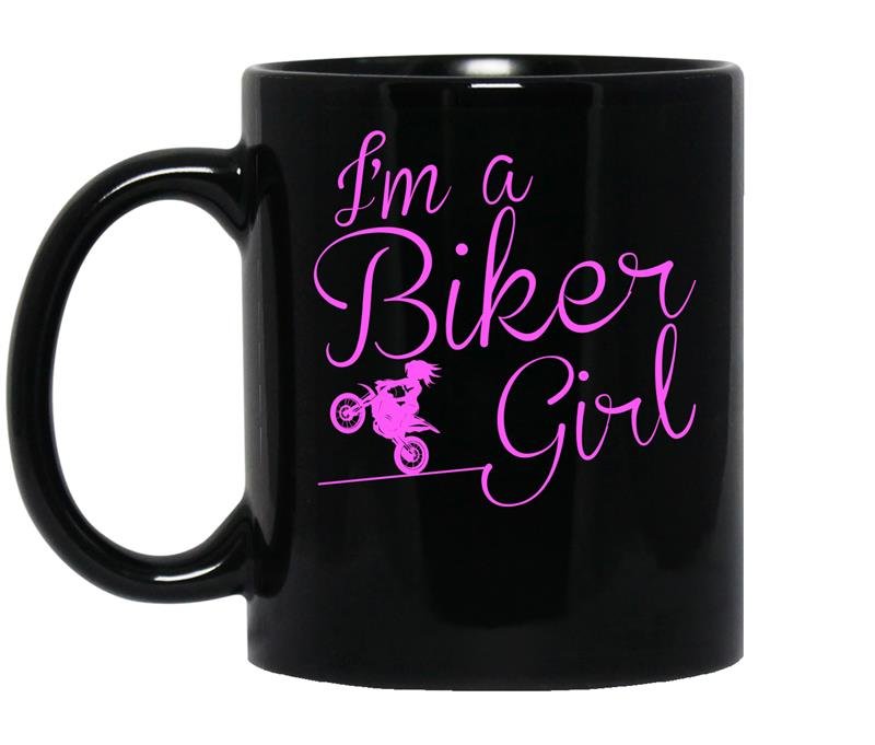 Im a biker girl coffee Mug_Black