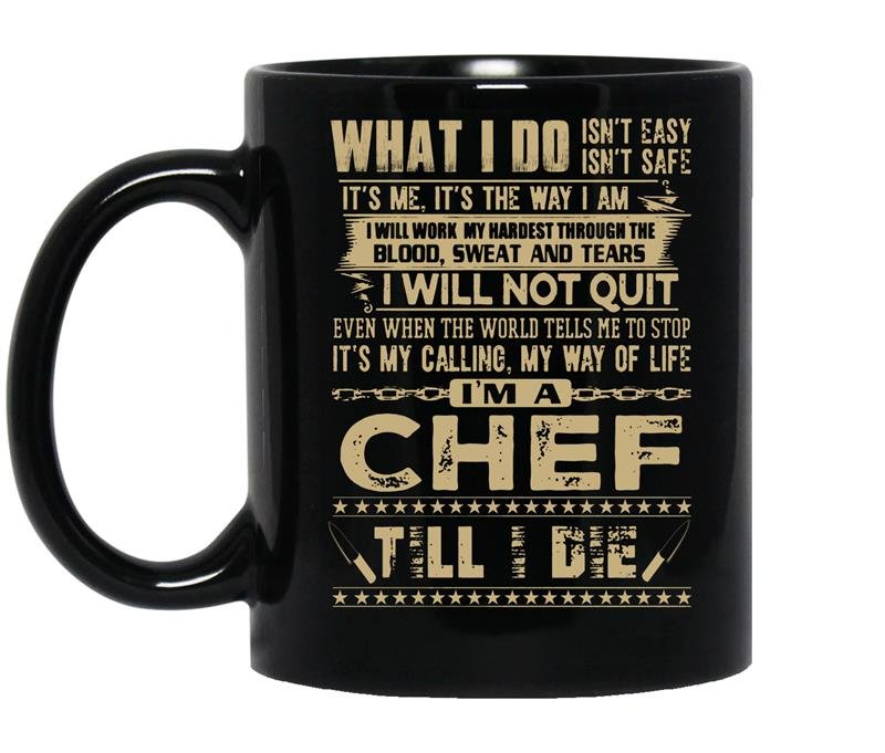 Im a chef till i die coffee Mug_Black
