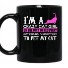 Im a crazy cat girl on the way to recovery coffee Mug_Black