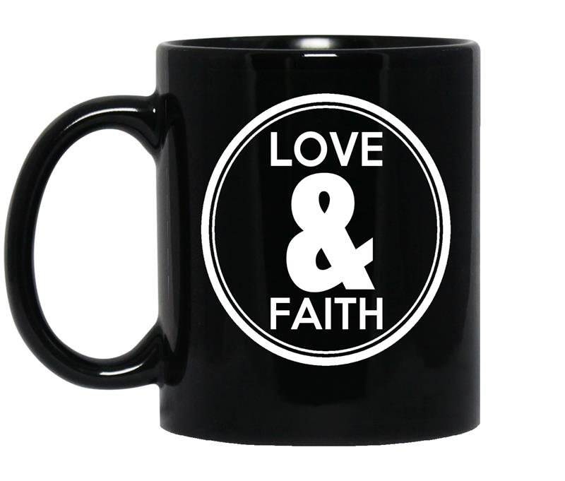 Love and faith coffee Mug_Black