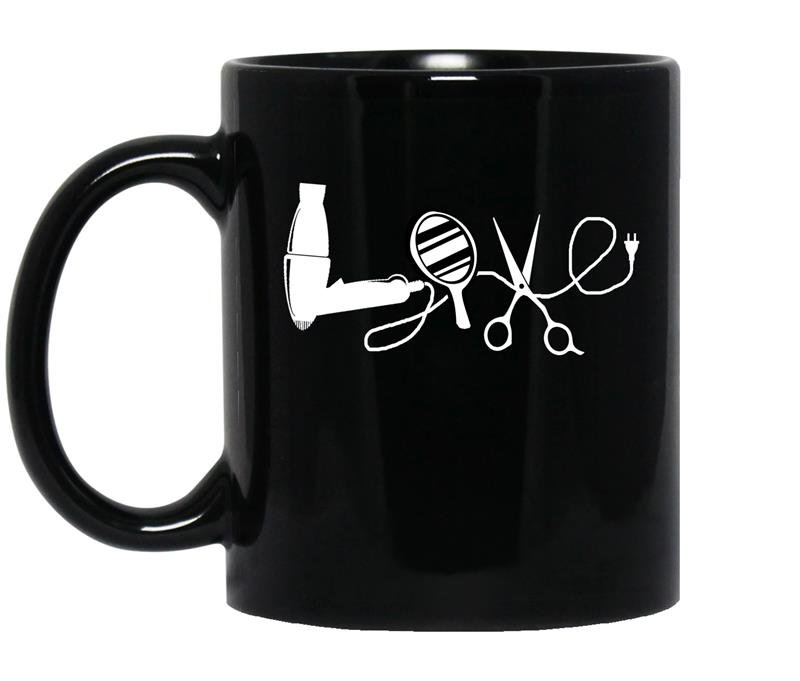 Love hair designer coffee Mug_Black
