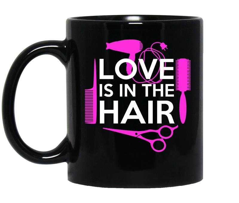 Love is in the hair coffee Mug_Black