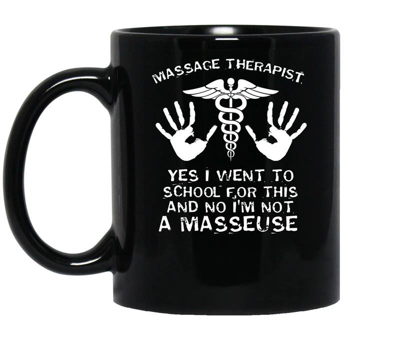 Massage therapist not a masseuse coffee Mug_Black
