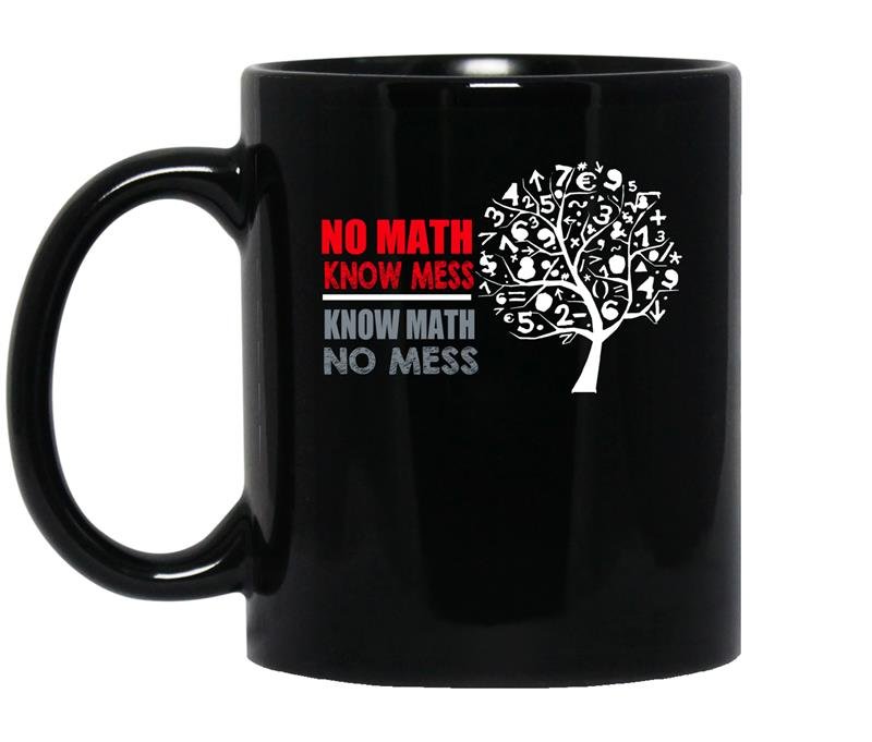 No math know mess know math no mess coffee Mug_Black
