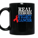 Real heroes fight cancer coffee Mug_Black