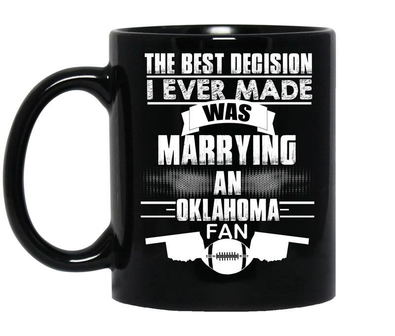 The best decision i ever made was marrying an oklahoma fan coffee Mug_Black