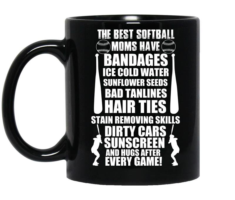 The best softball moms have bandages coffee Mug_Black