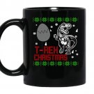 T rex christmas coffee Mug_Black