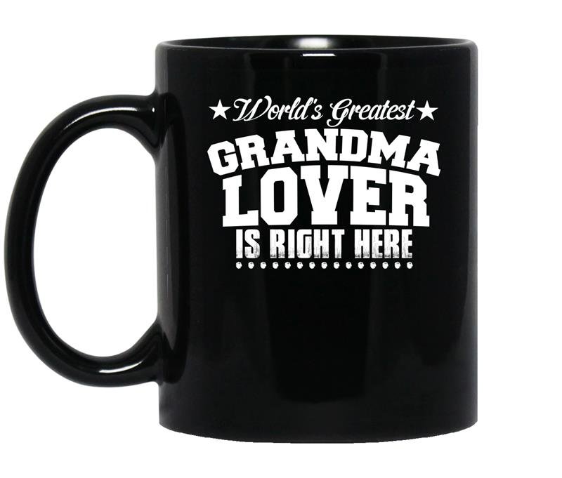 Worlds greatest grandma lover is right here coffee Mug_Black