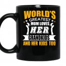 Worlds greatest mom loves her grandkids and her kids too coffee Mug_Black