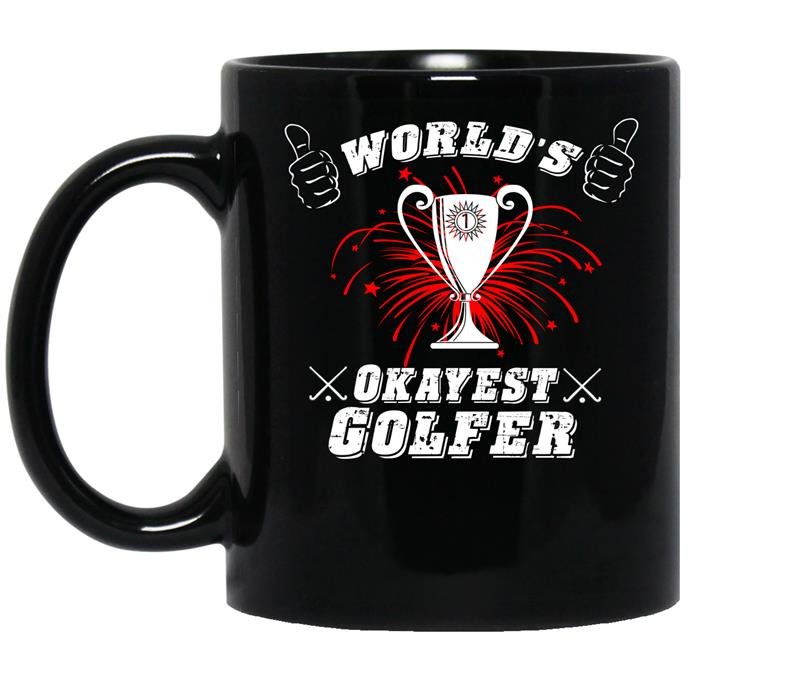 Worlds okayest golfer coffee Mug_Black