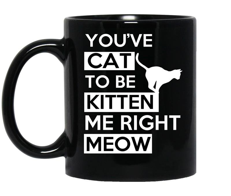 Youve cat to be kitten me right meow coffee Mug_Black