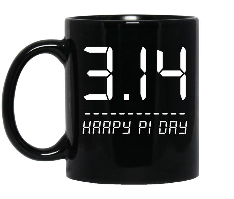 3.14 happy pi day coffee Mug_Black