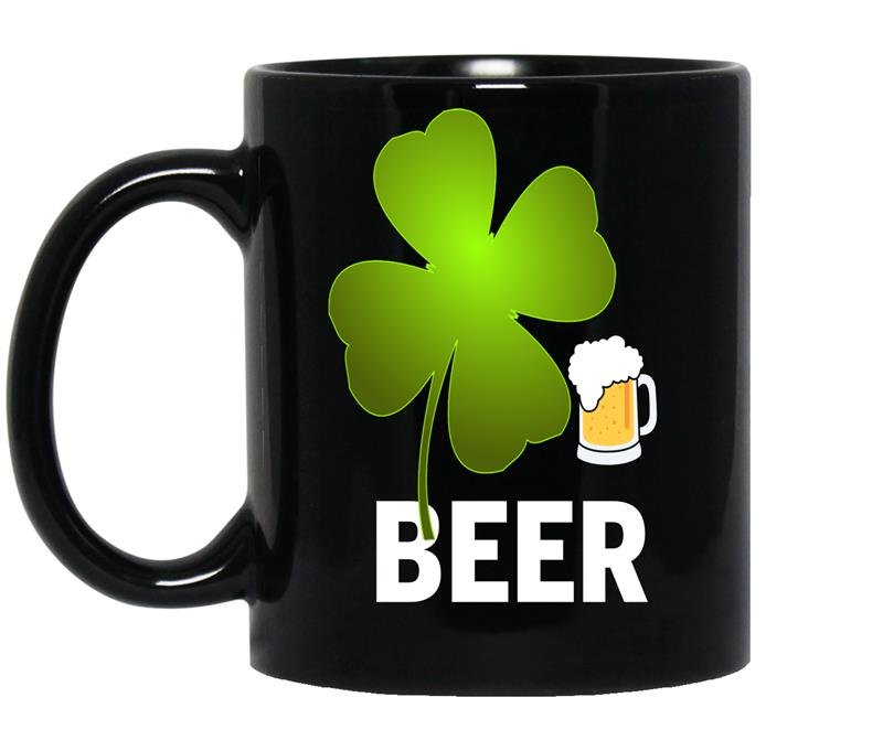 Beer lucky leaf coffee Mug_Black
