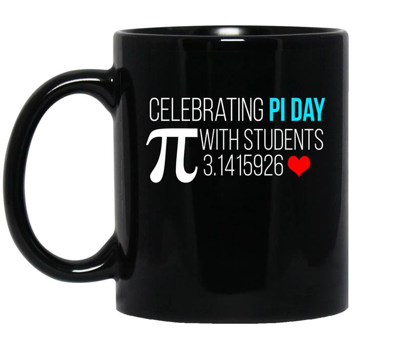 Celebrating pi day with students coffee Mug_Black