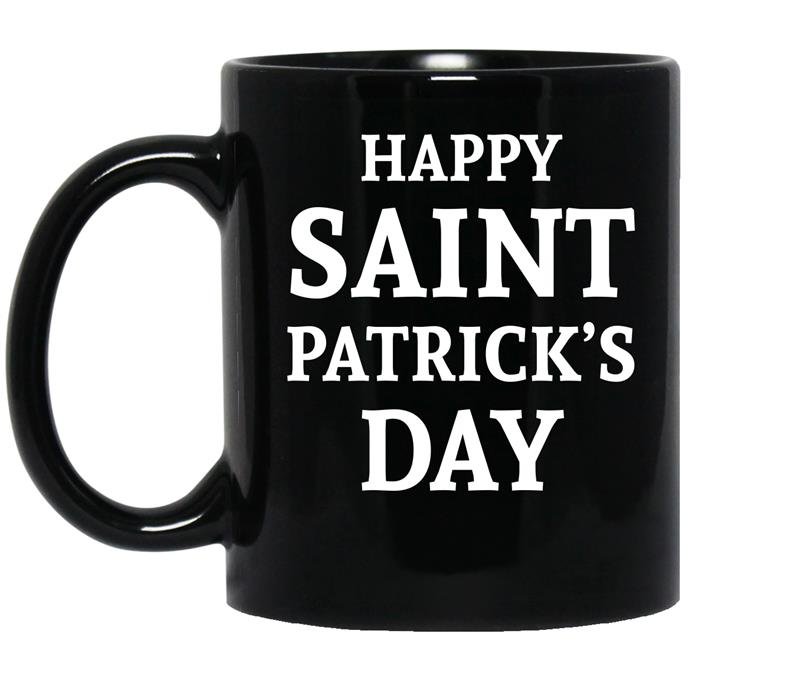 Happy saint patricks day coffee Mug_Black