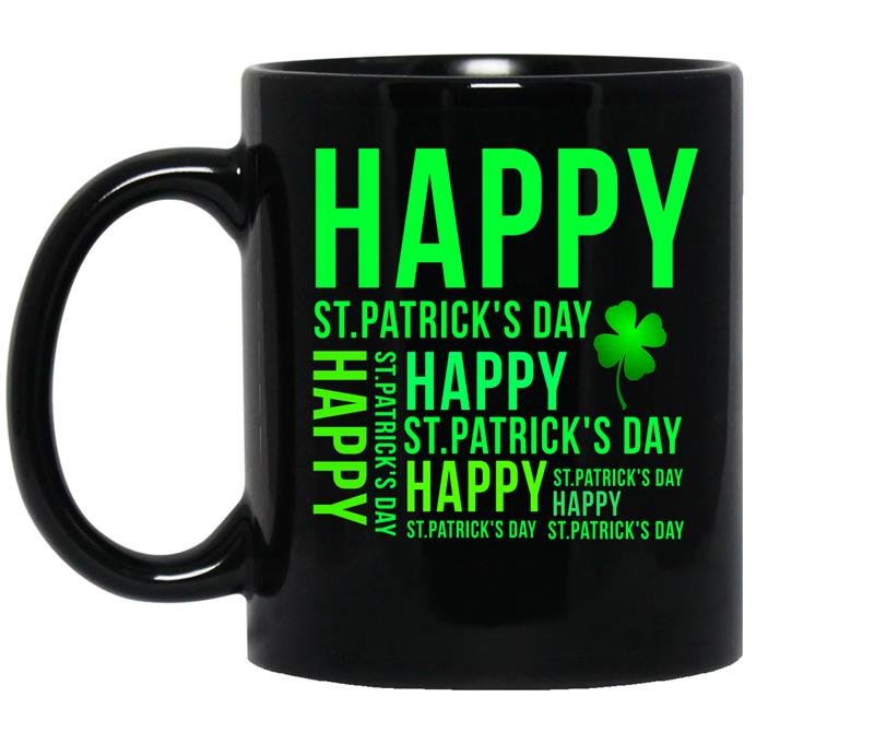 Happy stpatricks day coffee Mug_Black