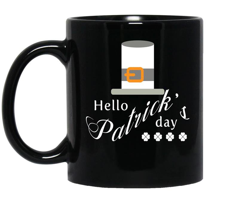 Hello patricks day coffee Mug_Black