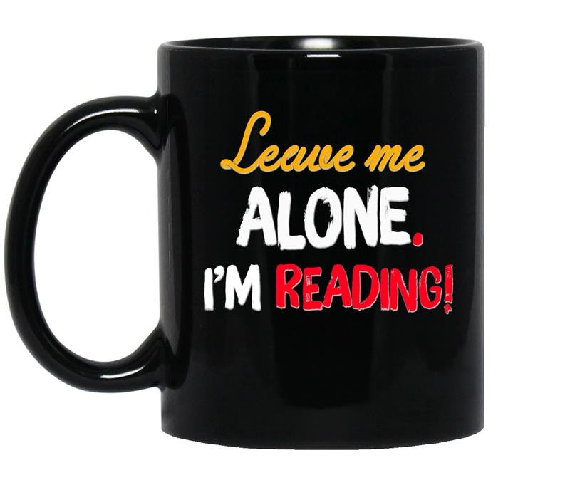 Leave me alone i am reading coffee Mug_Black